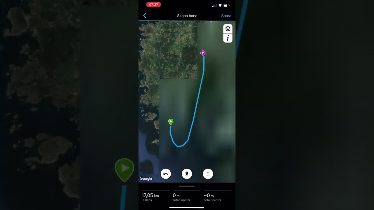 Skapa bana i Garmin