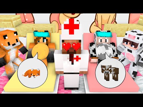 Monster School : Sick Cute Girl Animal & Cute Baby ANIMALS LOVE CHALLENGE - Minecraft Animation