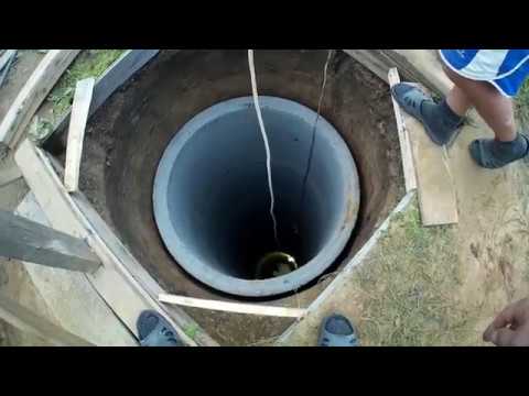Ремонтные кольца для колодца. Углубление колодца. Колодец 16 колец. Железобетонные колодцы. Бетонный колодец для канализации.