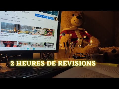 On RÉVISE 2H ensemble👨🏼‍🎓 ! (Study With Me) - révisions en temps réel + pluie#studywithme#révisions