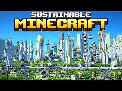 Building a Solarpunk City in Minecraft