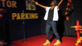 Drag King Manny Dingo performs "tear this house up" by zebra Katz