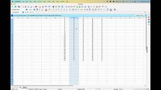 How to move Columns and Rows in LibreOffice Calc on a Mac