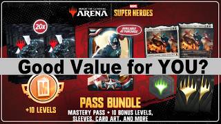 NEW Pass Bundle Breakdown- MtG Arena Budget Value Worth Free F2P Marvel Super Heroes MSH