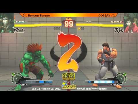 Benson Burner vs CCG|Air - SSF4AE Singles - Vancover Street Battle 8