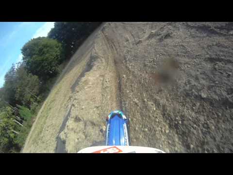 Tyler Kirschner on the backyard track.