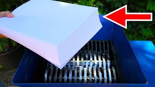 HOW MANY SHEETS OF PAPER DOES IT TAKE TO STOP THE SHREDDING MACHINE