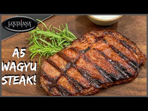 JAPANESE A5 WAGYU STEAK SEARED ON THE LOUISIANA GRILLS...