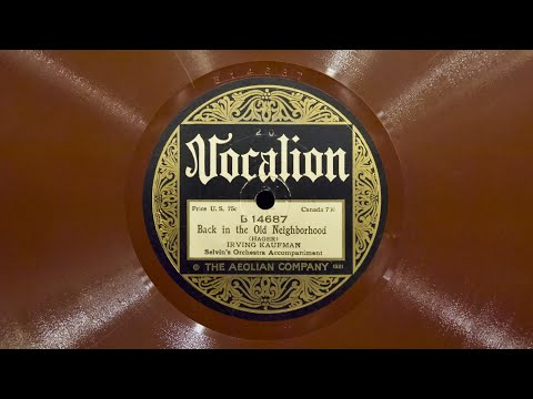 Back in the Old Neighborhood • Irving Kaufman, Ben Selvin (EMG Mark Xb Oversize gramophone)