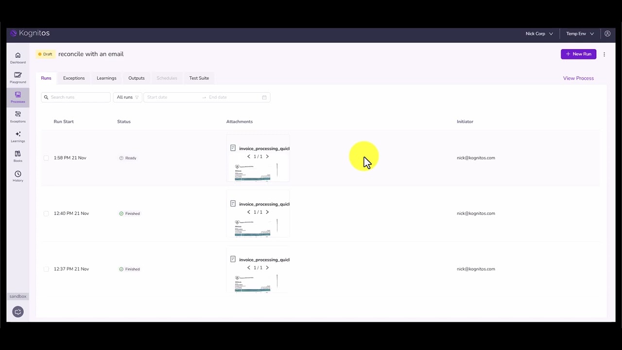 Reconcile from Different Sources