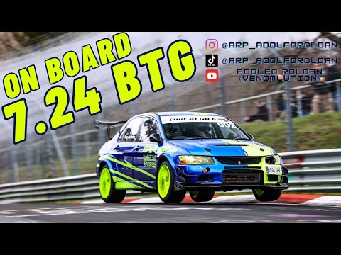 Mitsubishi Lancer Evo 8 - 7:24 BTG - Nürburgring Nordschleife (Stock Engine,1240Kg) Adolfo Roldan