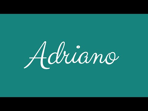 Learn how to Sign the Name Adriano Stylishly in Cursive Writing