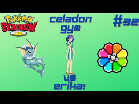 Vs Erika! Pokemon Stadium 2 Gameplay Episode 32-Gym Leader Castle
