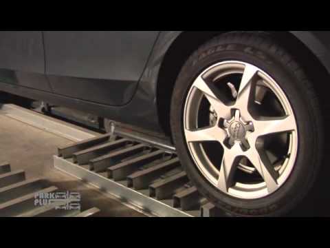 Original archive footage of ParkPlus Rack and Rail automated parking system at One York, Tribeca