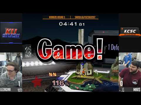 KSCS @ KU SSBM - Lezagna (Kirby, Luigi) Vs. Max$ (Falco, Fox) Winners Round 3