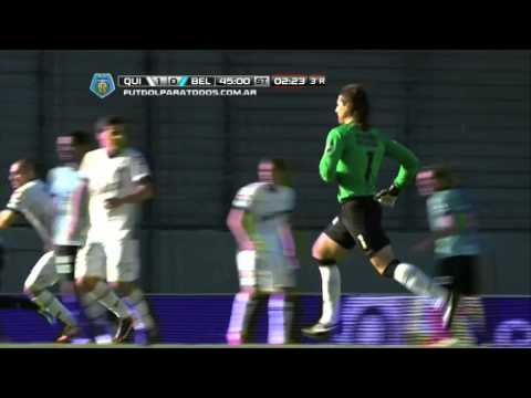 El codazo de Olave. Quilmes 1 - Belgrano 0. Fecha 11. Torneo Final 2014. FPT