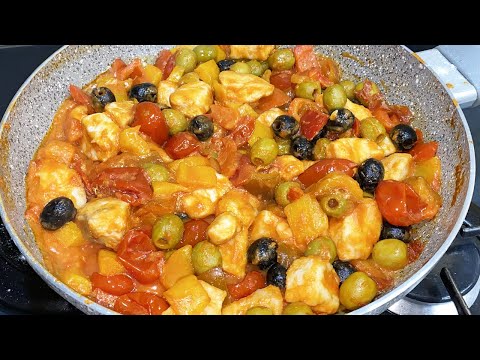 BOCCONCINI DI POLLO CON OLIVE E PEPERONI