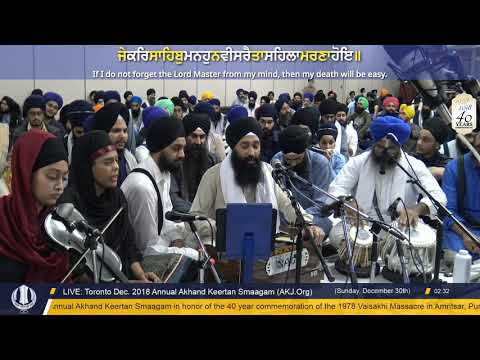 073 Toronto Dec. 2018 - Saturday PM - Raensabaayee Keertan - Bhai Telvinder Singh Jee Toronto
