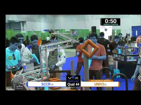 2015 VEXU Q44 - SCCR vs UNIV3 - 22 to 20-Division Div-VEX U-VEX Worlds 2015
