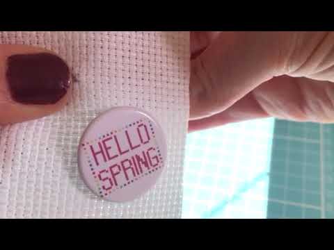 How to backstitch on aida - a mini kite