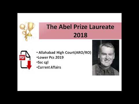 The Abel Prize winner 2018