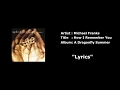 Michael Franks - How I Remember You with Lyrics