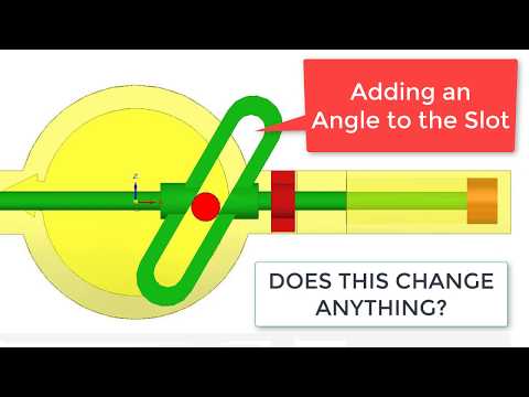 Scotch Yoke Mechanism  P4 | Solid Edge - Slanted