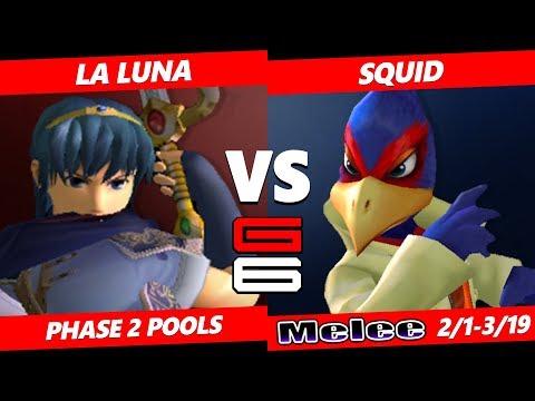 Genesis 6 SSBM - La Luna (Marth) VS Squid (Falco) Smash Melee R2 Pools