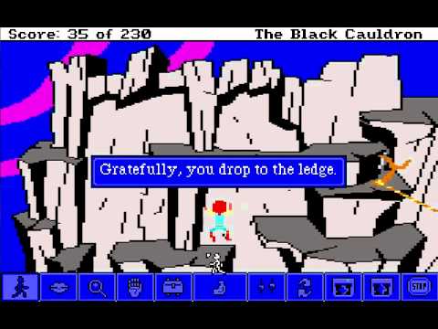 Let's Play The Black Cauldron: Point and Click Part 8 - Evil Mountain, Grumpy Castle