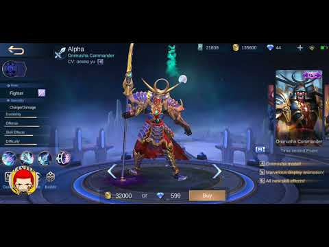 Mobile Legends Epic Skin Alpha Onimusha Commander