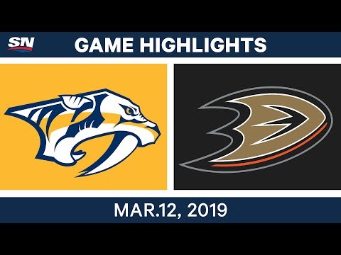 NHL Highlights | Predators vs. Ducks – Mar 12, 2019