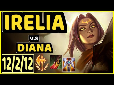 TUESDAY (IRELIA) vs DIANA - 12/2/12 KDA MID CHALLENGER GAMEPLAY - NA