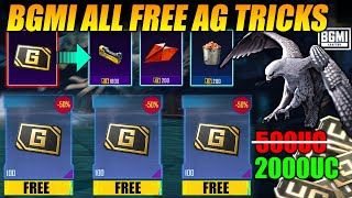 😍TOP 10 WAYS TO GET FREE AG CUREENCY IN BGMI FOR MINI MATERIAL || FALCON EVENT 500UC OR 2000UC ?