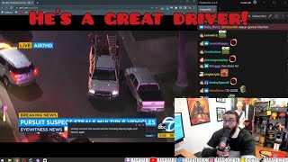 Hasanabi REACTS to HIGH SPEED CHASE in LA