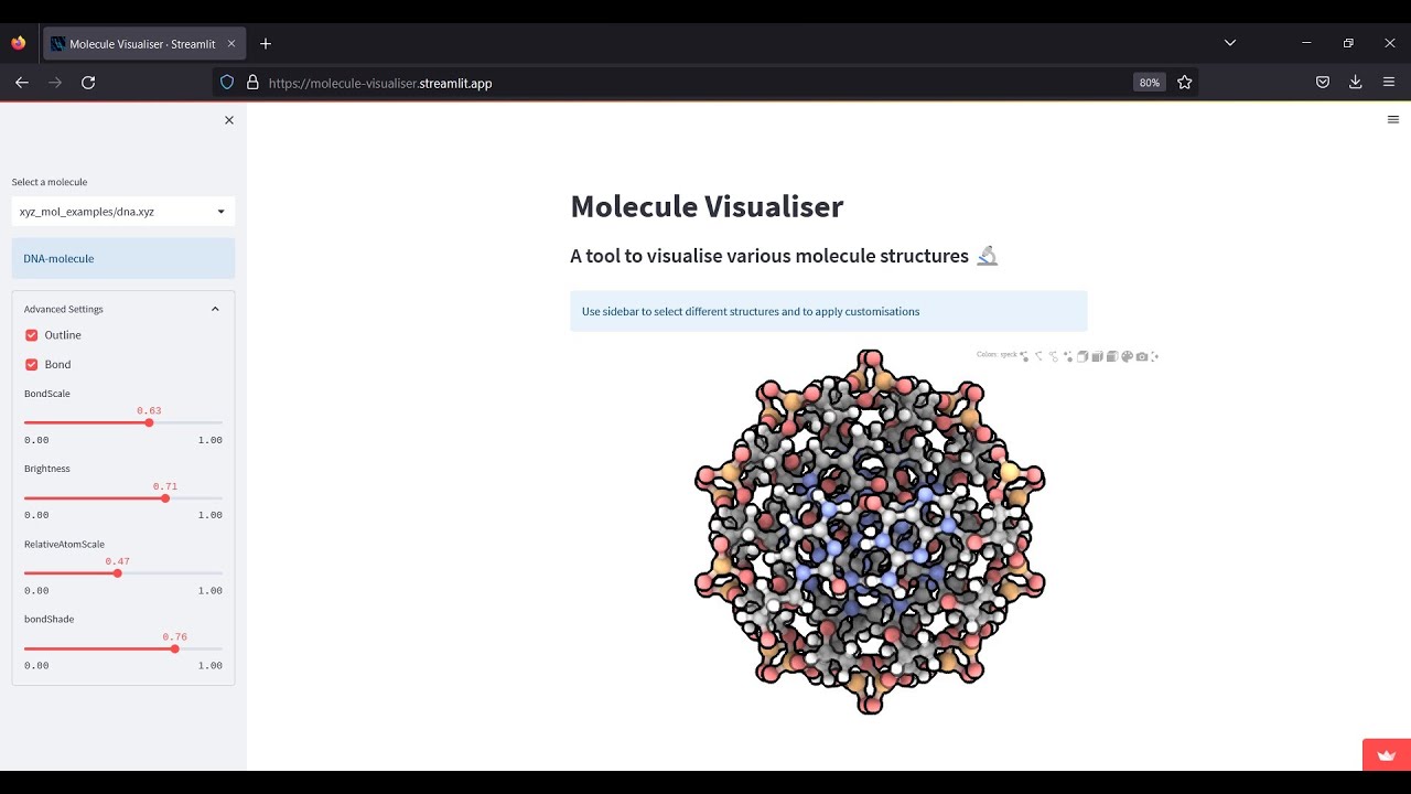 Molecule Visualiser WebApp