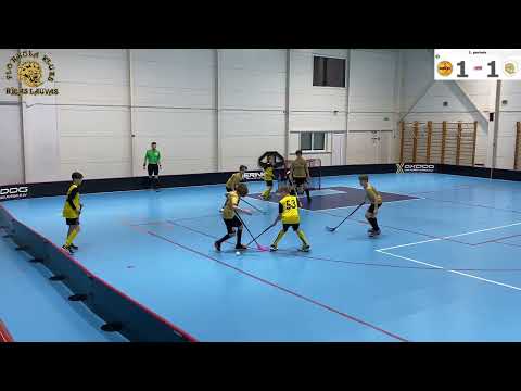 Florbols zēni U12 playoff. Rubene - Rīgas Lauvas. Kocēnos, 15.03.2023.