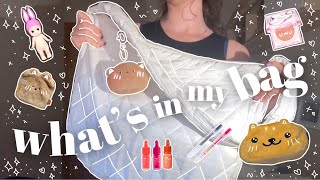 What's in My Bag 2024 🍡 Back to School 🙈 Daily Essentials | Cute & Aesthetic 𐙚⋆°.⋆