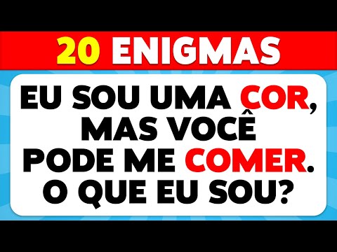Só um GÊNIO consegue resolver esses CHARADAS 🤓✅ | 20 ENIGMAS IMPOSSÍVEIS | Teste de QI