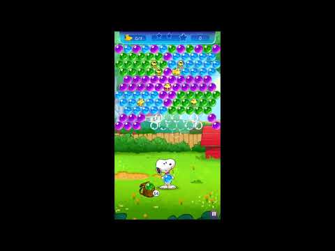 Snoopy Pop Bubble Shooter Level 1 by Jam City Gameplay