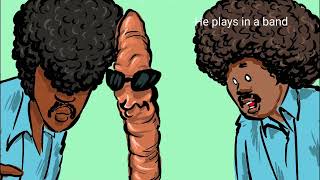 Funky worm animation with lyrics
