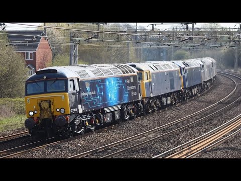 Stafford Railway Station, Queensville Curve 57305/47848/47812/47815/47813 on the 18th April 2021