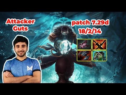 Attacker Guts Kunkka Mid - DOTA 2 7.29d - MMR rank - Dota2 Gameplay [Learn To PRO dota2]