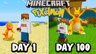 I Survived 100 Days in Minecraft PIXELMON... Here’s What Happened