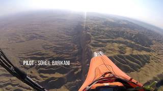 preview picture of video 'Peace over spectacular land forms in Iran by Gingliders GTO2'