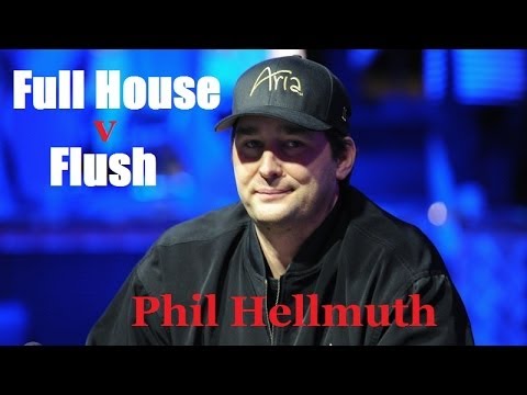 Phil Hellmuth folds successfully - Full House vs Flush