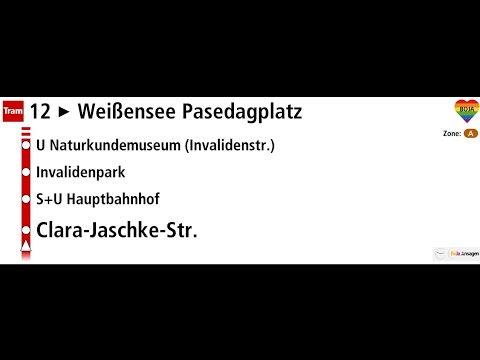 BVG Ansagen | 12 Berlin Clara-Jaschke-Str. - Weißensee Pasedagplatz | BoJa Ansagen 