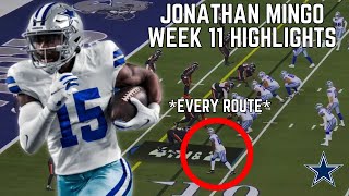 Jonathan Mingo EVERY ROUTE in Cowboys Debut 🔥 | NFL Week 11 Highlights