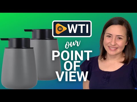 12Oz Grey Soap Dispenser - Ceramic Lotion Hand Soap Dispenser Set with Easy-to-Press Pump - WTI product video review