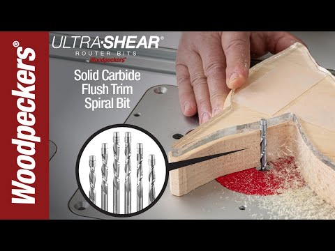Ultra Shear 1/4" Solid Carbide Spiral Flush Trim Bits