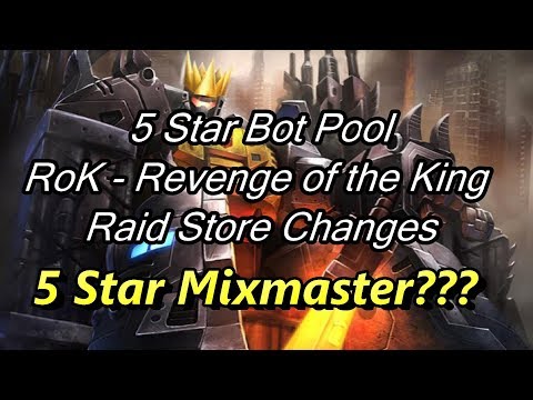 5 Star Bot Pool | 2nd RoK Mission | Raid Store Changes - Transformers: Forged to Fight